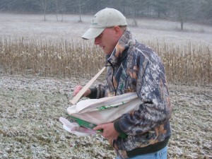 Broadcasting food plot seed